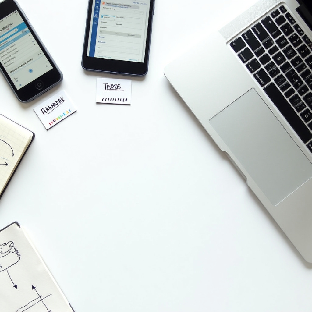 Visual diagram showing how free digital tools connect together into a complete small business administrative system