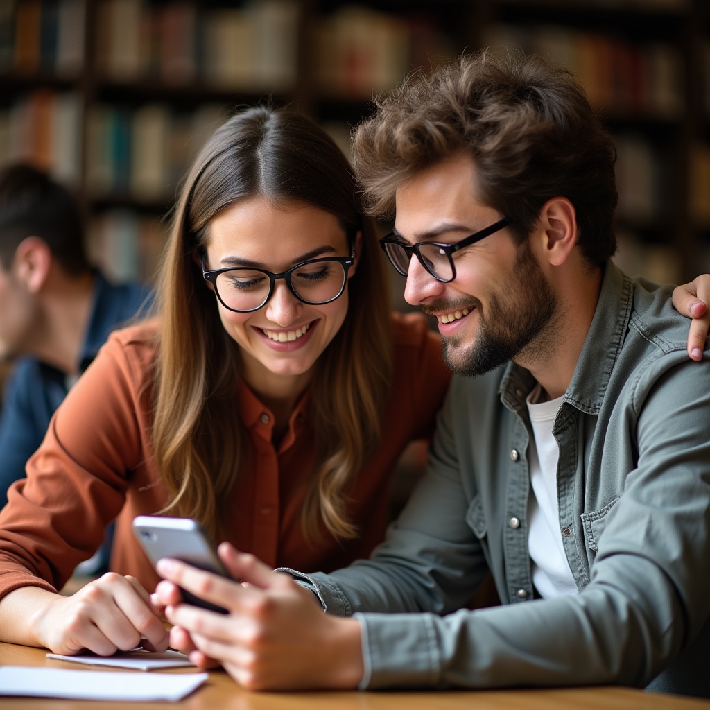 Instructor providing individual assistance to a workshop participant configuring an app on their smartphone